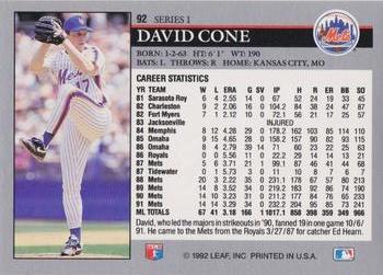 David Cone  baseball card collectible - Main Image 2