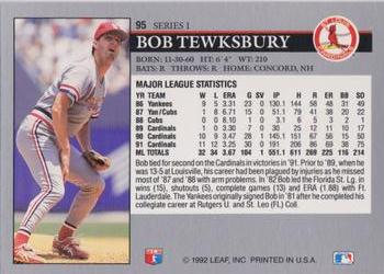Bob Tewksbury  baseball card collectible - Main Image 2