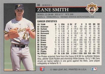 Zane Smith  baseball card collectible - Main Image 2