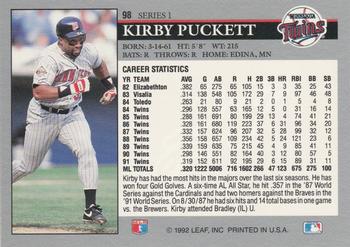 Kirby Puckett  baseball card collectible - Main Image 2