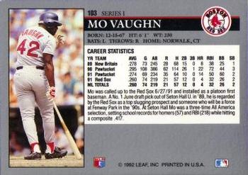 Mo Vaughn  baseball card collectible - Main Image 2