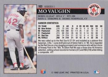 Mo Vaughn  baseball card collectible - Main Image 2