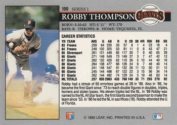 Robby Thompson  baseball card collectible - Main Image 2
