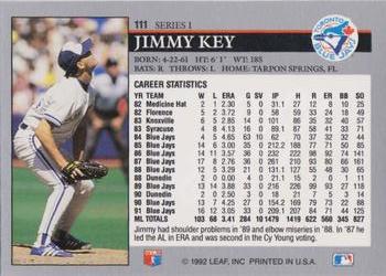 Jimmy Key  baseball card collectible - Main Image 2