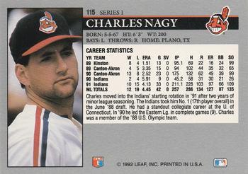 Charles Nagy  baseball card collectible - Main Image 2