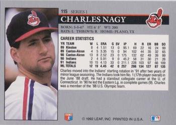 Charles Nagy  baseball card collectible - Main Image 2
