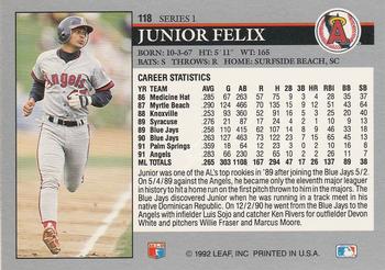 Junior Felix  baseball card collectible - Main Image 2