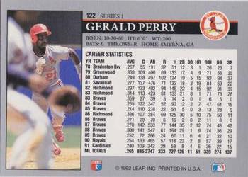 Gerald Perry  baseball card collectible - Main Image 2