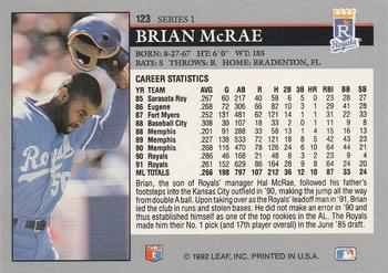 Brian McRae  baseball card collectible - Main Image 2