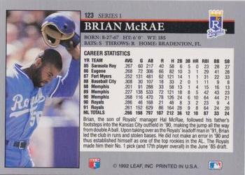Brian McRae  baseball card collectible - Main Image 2