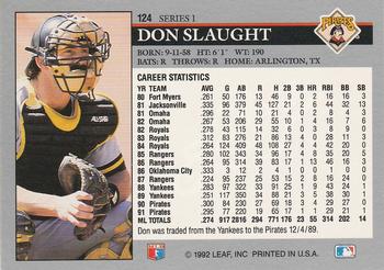 Don Slaught  baseball card collectible - Main Image 2