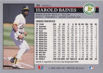 Harold Baines  baseball card collectible - Main Image 2