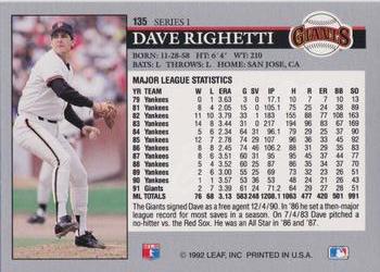 Dave Righetti  baseball card collectible - Main Image 2