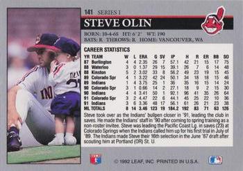 Steve Olin  baseball card collectible - Main Image 2
