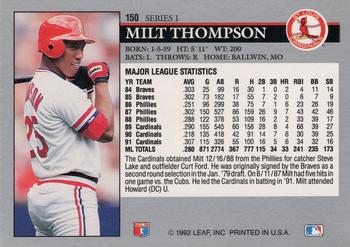 Milt Thompson  baseball card collectible - Main Image 2