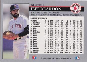 Jeff Reardon  baseball card collectible - Main Image 2