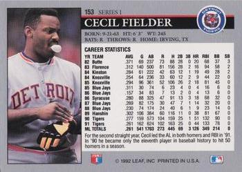 Cecil Fielder  baseball card collectible - Main Image 2