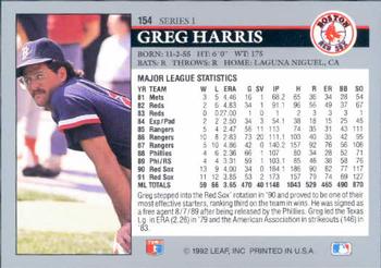 Greg Harris  baseball card collectible - Main Image 2