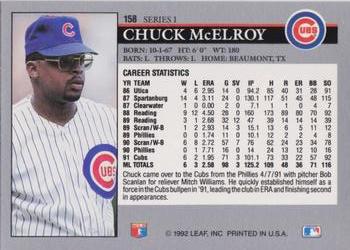 Chuck McElroy  baseball card collectible - Main Image 2