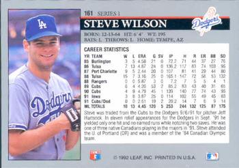 Steve Wilson  baseball card collectible - Main Image 2
