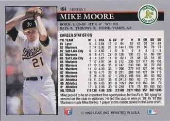 Mike Moore  baseball card collectible - Main Image 2