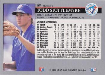 Todd Stottlemyre  baseball card collectible - Main Image 2
