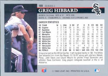 Greg Hibbard  baseball card collectible - Main Image 2