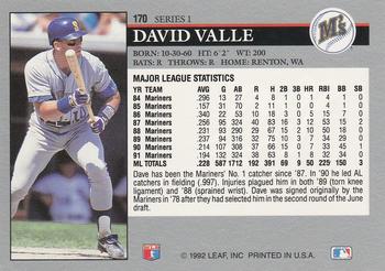 David Valle  baseball card collectible - Main Image 2