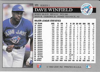 Dave Winfield  baseball card collectible - Main Image 2