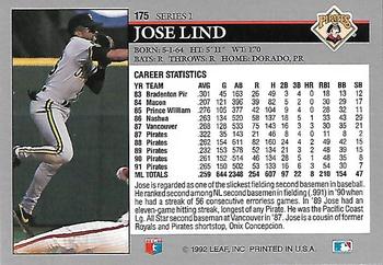 Jose Lind  baseball card collectible - Main Image 2