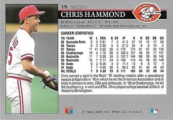 Chris Hammond  baseball card collectible - Main Image 2