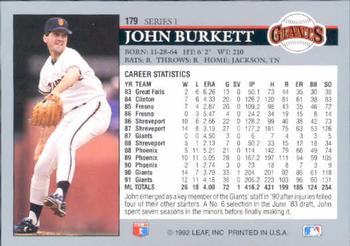 John Burkett  baseball card collectible - Main Image 2