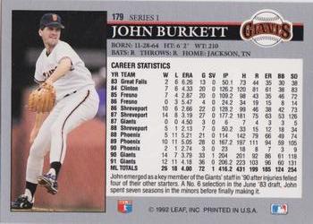 John Burkett  baseball card collectible - Main Image 2