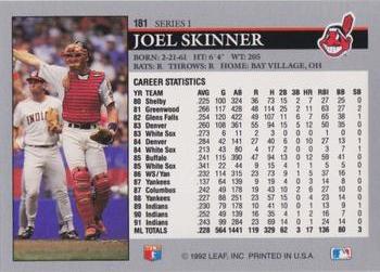 Joel Skinner  baseball card collectible - Main Image 2