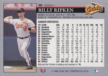 Billy Ripken  baseball card collectible - Main Image 2