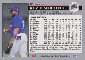 Kevin Mitchell  baseball card collectible - Main Image 2
