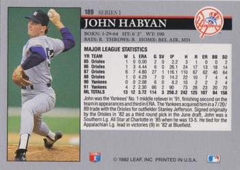 John Habyan  baseball card collectible - Main Image 2