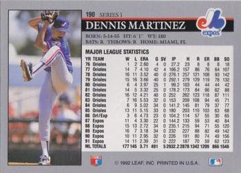 Dennis Martinez  baseball card collectible - Main Image 2