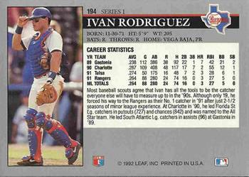 Ivan Rodriguez  baseball card collectible - Main Image 2
