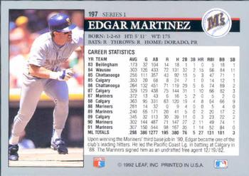 Edgar Martinez  baseball card collectible - Main Image 2