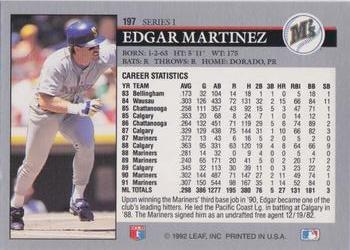 Edgar Martinez  baseball card collectible - Main Image 2