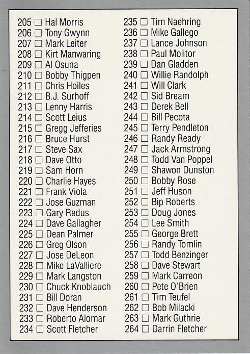 Checklist: 177-264  baseball card collectible - Main Image 2