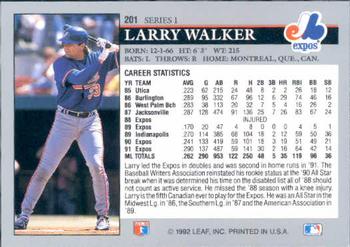 Larry Walker  baseball card collectible - Main Image 2