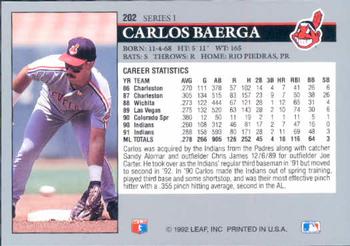 Carlos Baerga  baseball card collectible - Main Image 2