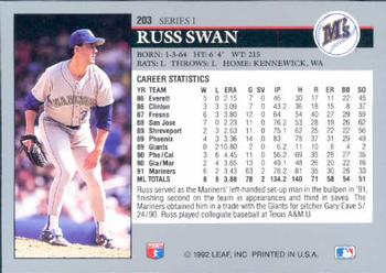 Russ Swan  baseball card collectible - Main Image 2