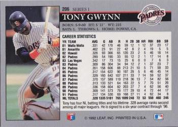 Tony Gwynn  baseball card collectible - Main Image 2