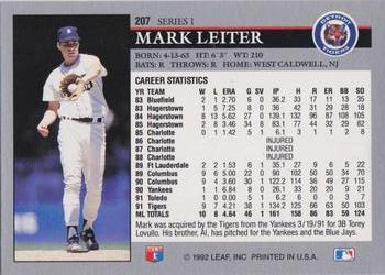 Mark Leiter  baseball card collectible - Main Image 2