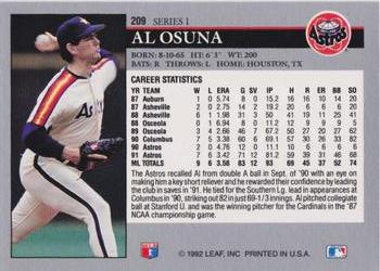 Al Osuna  baseball card collectible - Main Image 2