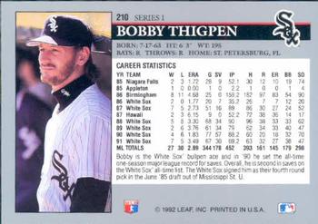 Bobby Thigpen  baseball card collectible - Main Image 2