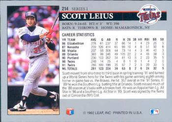 Scott Leius  baseball card collectible - Main Image 2